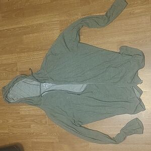 American Rag olive ribbed hoodie